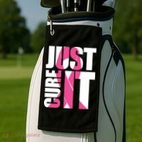 Just Cure It Breast Cancer Tribute Golf Towel thumb 2