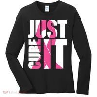 Just Cure It Breast Cancer Tribute Women's Long Sleeve Shirt thumb 0