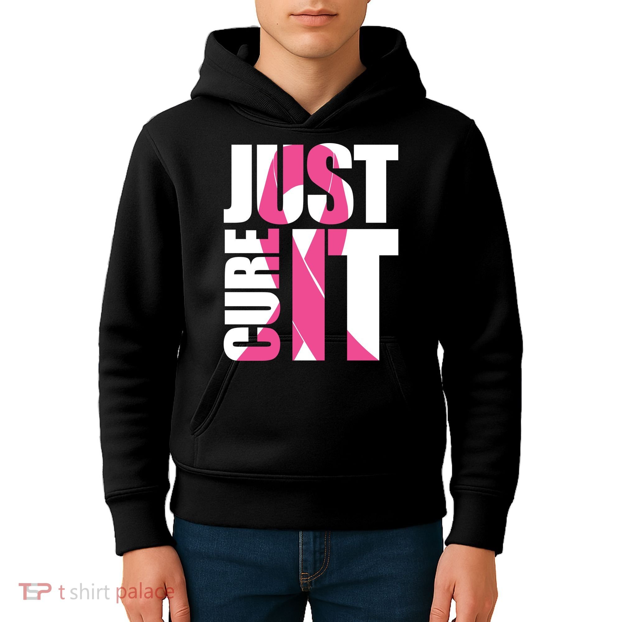 Just Cure It Breast Cancer Tribute Kids Hoodie