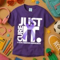 Just Cure it Cystic Fibrosis Kids T-Shirt thumb 3