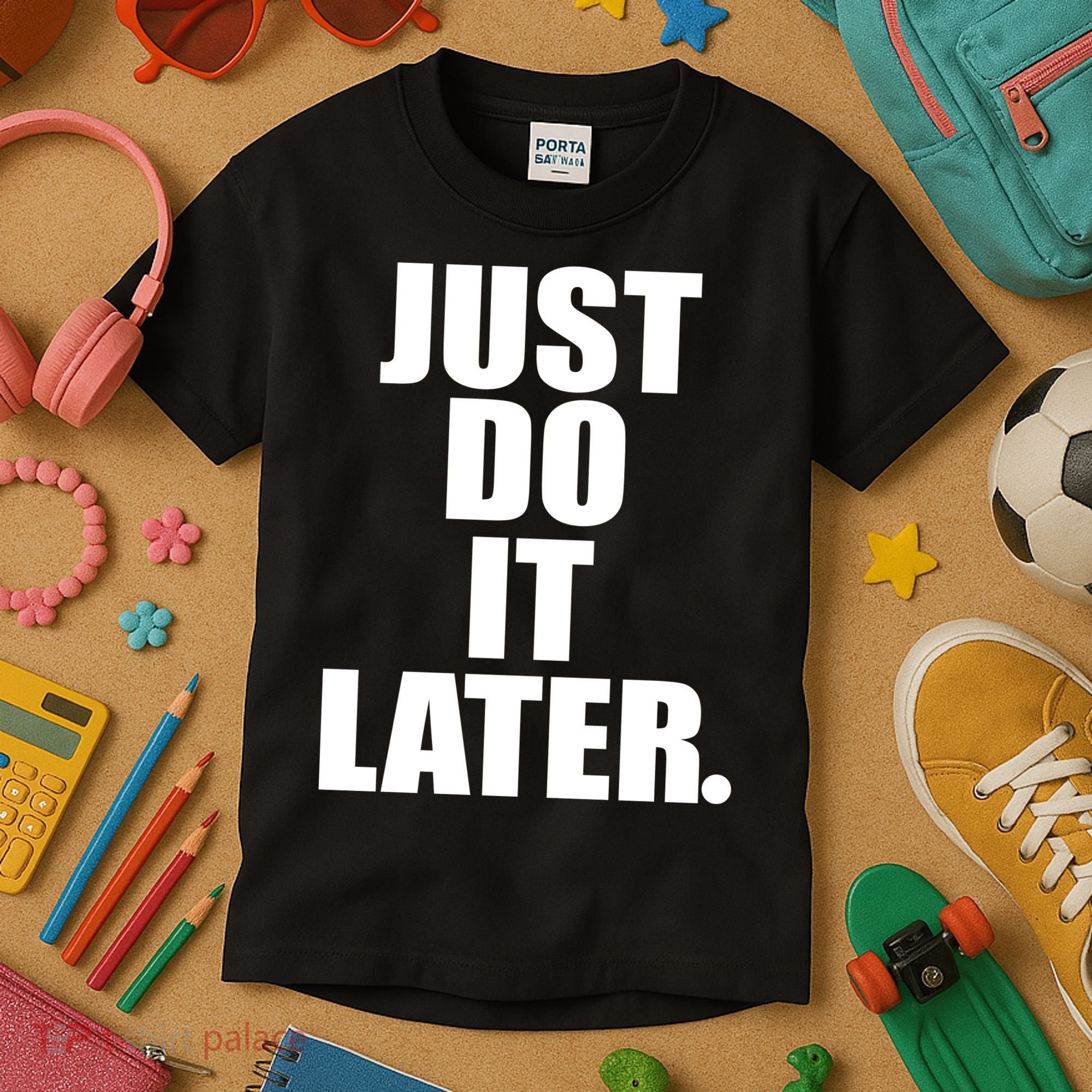 Just Do It Later Kids T-Shirt