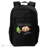 Just Do It Later Funny Lazy Sloth Backpack thumb 0