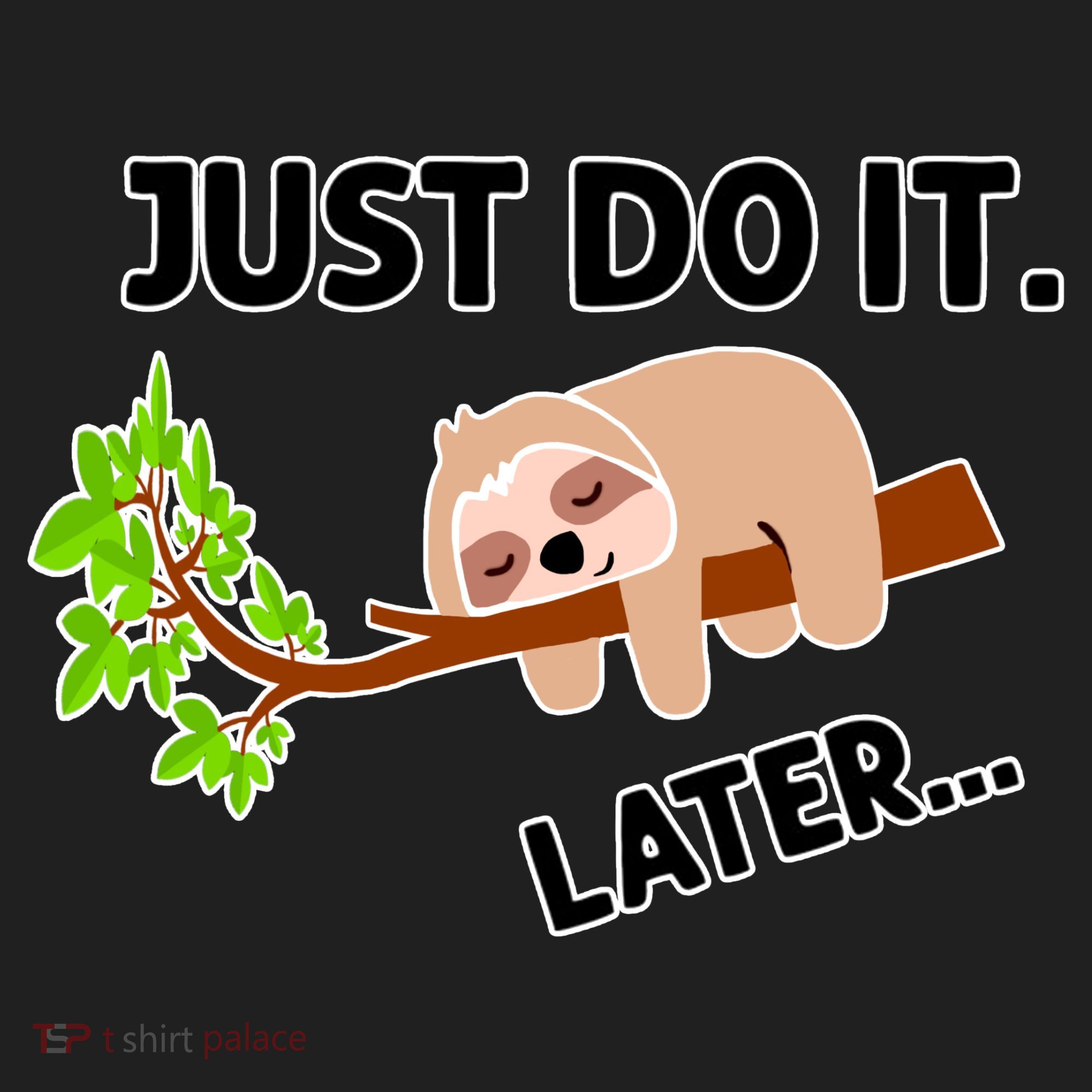 Just Do It Later Funny Lazy Sloth Golf Towel