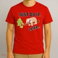 Just Do It Later Funny Lazy Sloth T-Shirt thumb 3