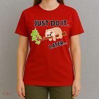 Just Do It Later Funny Lazy Sloth T-Shirt thumb 4