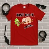 Just Do It Later Funny Lazy Sloth T-Shirt thumb 5