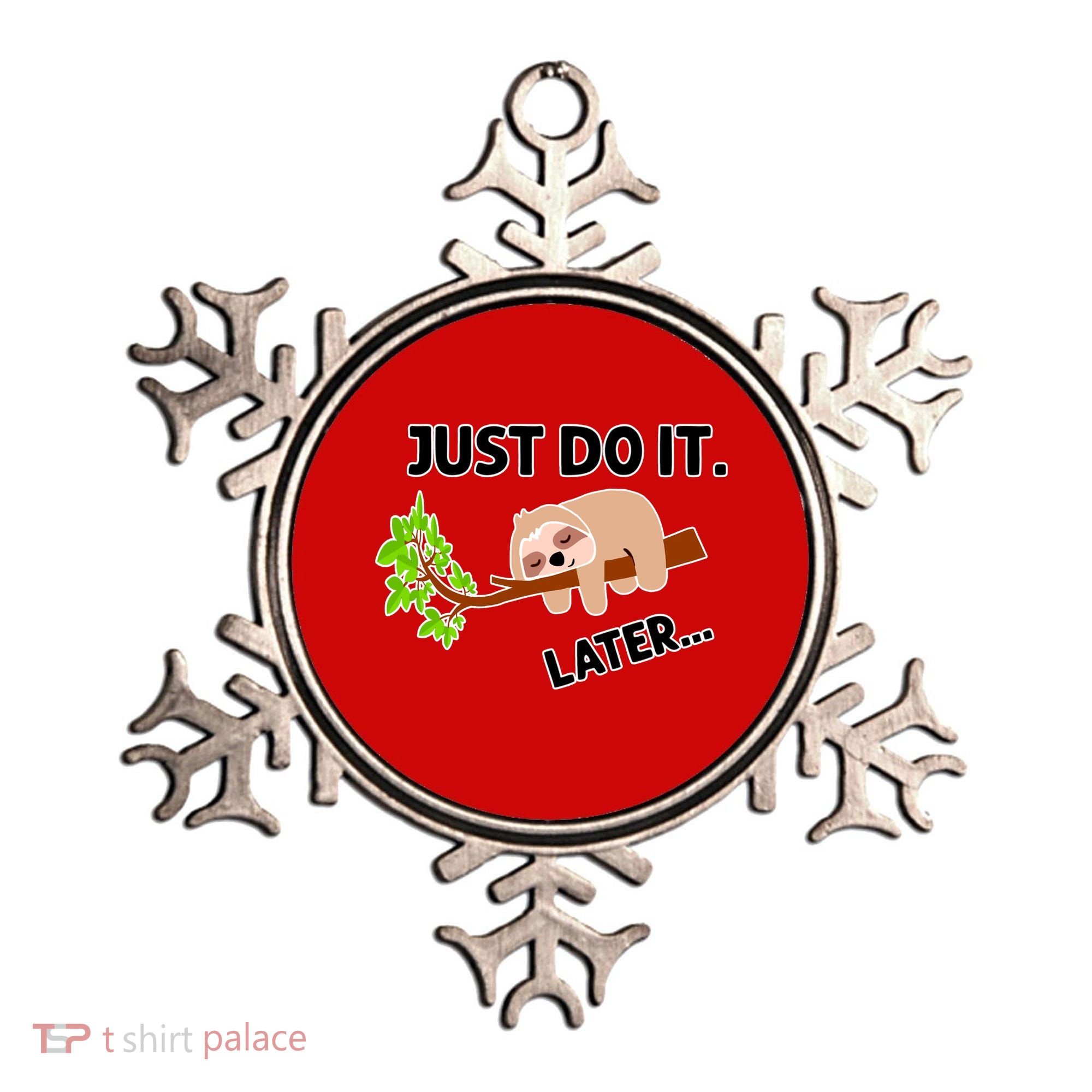 Just Do It Later Funny Lazy Sloth Ornament