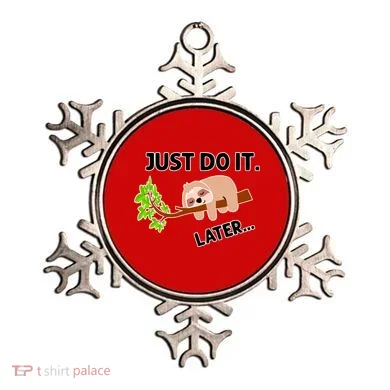 Just Do It Later Funny Lazy Sloth Ornament