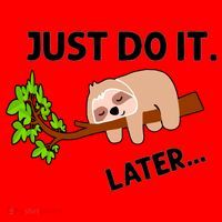 Just Do It Later Funny Lazy Sloth Santa Hat thumb 1