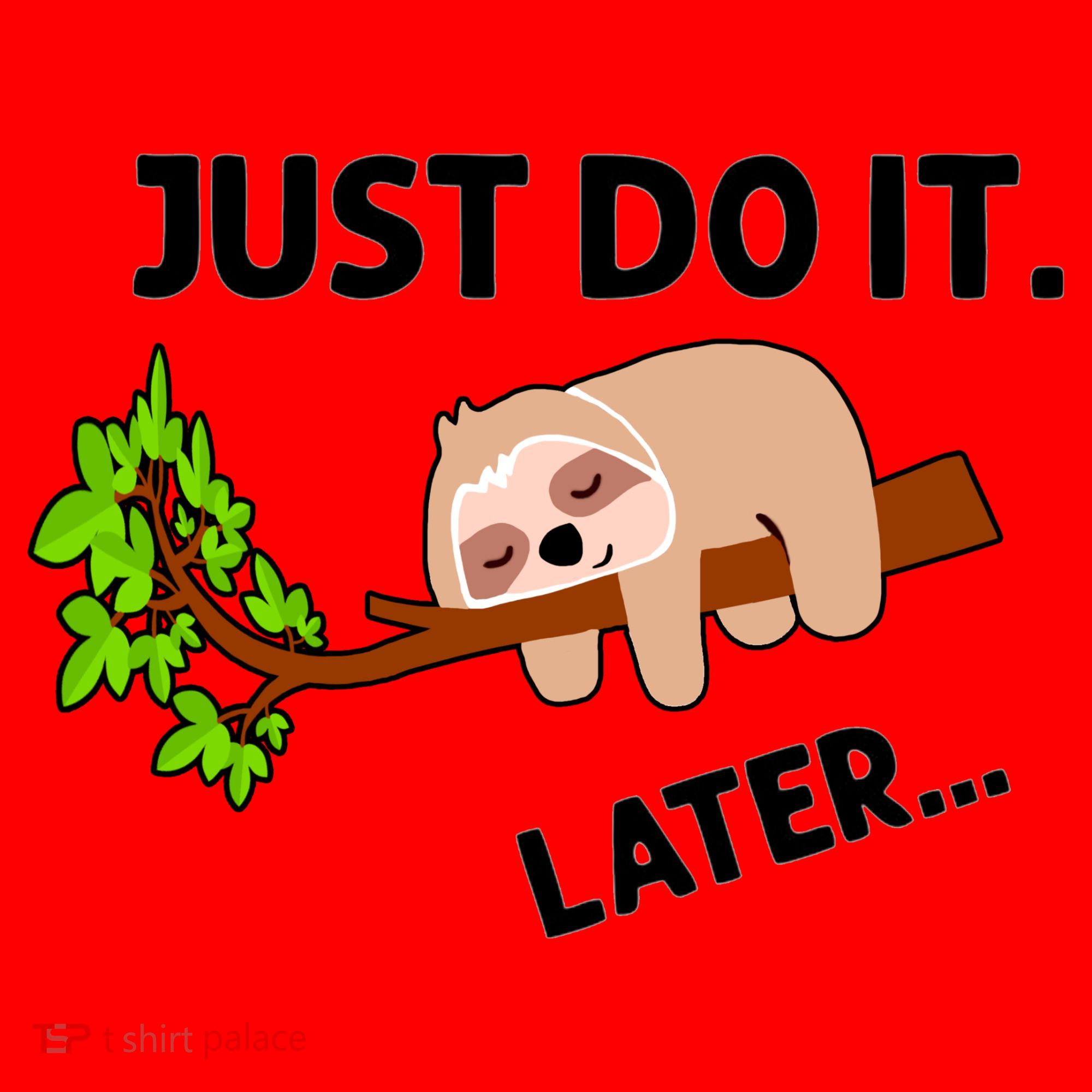 Just Do It Later Funny Lazy Sloth Santa Hat