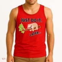 Just Do It Later Funny Lazy Sloth Tank Top thumb 3