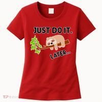 Just Do It Later Funny Lazy Sloth Women's T-Shirt thumb 0