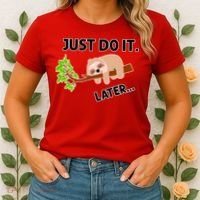 Just Do It Later Funny Lazy Sloth Women's T-Shirt thumb 2