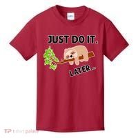 Just Do It Later Funny Lazy Sloth Kids T-Shirt thumb 0