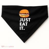 Just Eat It Hamburger Lover  USA-Made Doggie Bandana thumb 0