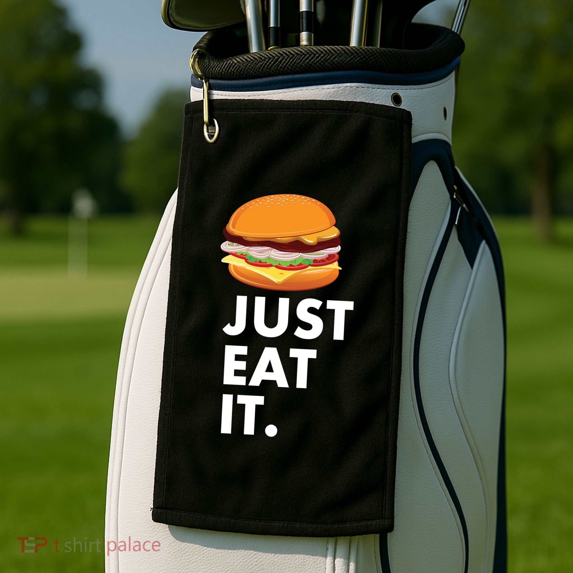 Just Eat It Hamburger Lover  Golf Towel