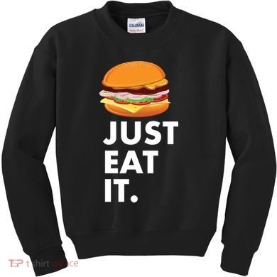 Just Eat It Hamburger Lover  Kids Sweatshirt