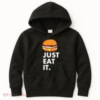 Just Eat It Hamburger Lover  Kids Hoodie thumb 0