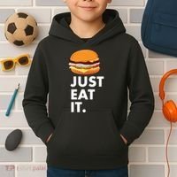 Just Eat It Hamburger Lover  Kids Hoodie thumb 2