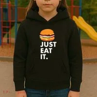 Just Eat It Hamburger Lover  Kids Hoodie thumb 3