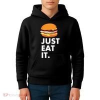 Just Eat It Hamburger Lover  Kids Hoodie thumb 4