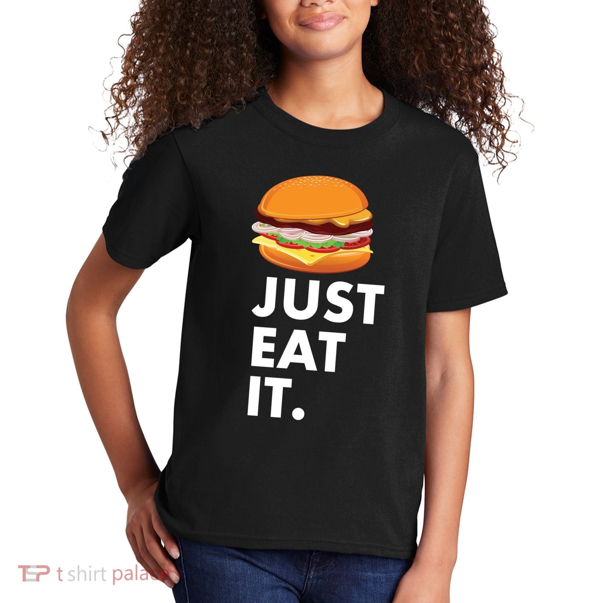 Just Eat It Hamburger Lover  Kids T-Shirt
