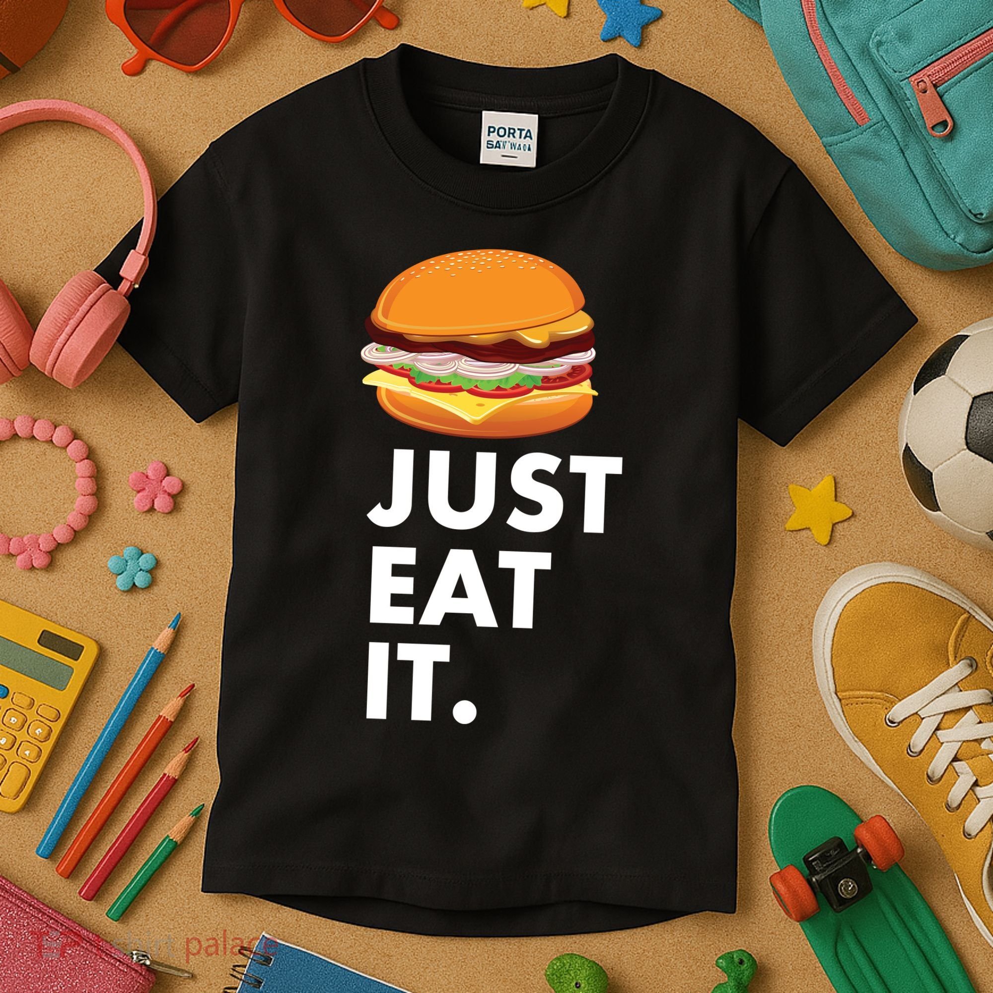 Just Eat It Hamburger Lover  Kids T-Shirt