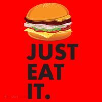 Just Eat It Hamburger Lover  Santa Hat thumb 1