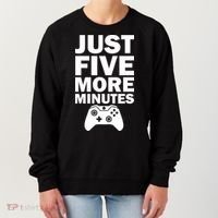 Just Five More Minutes Funny Video Game Women's Sweatshirt thumb 0