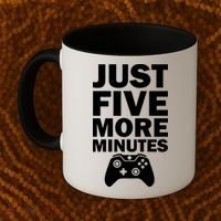 Just Five More Minutes Funny Video Game Coffee Mug thumb 2