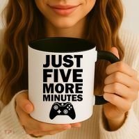 Just Five More Minutes Funny Video Game Coffee Mug thumb 3