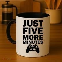 Just Five More Minutes Funny Video Game Coffee Mug thumb 4