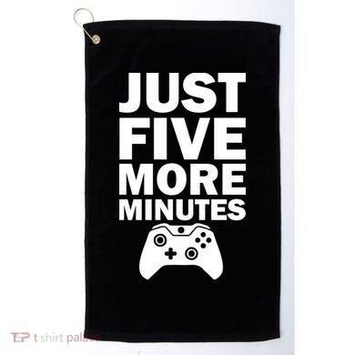 Just Five More Minutes Funny Video Game Golf Towel