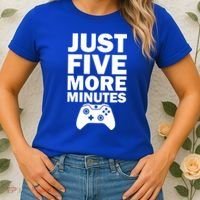 Just Five More Minutes Funny Video Game Women's T-Shirt thumb 2