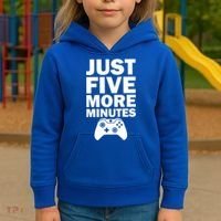 Just Five More Minutes Funny Video Game Kids Hoodie thumb 3