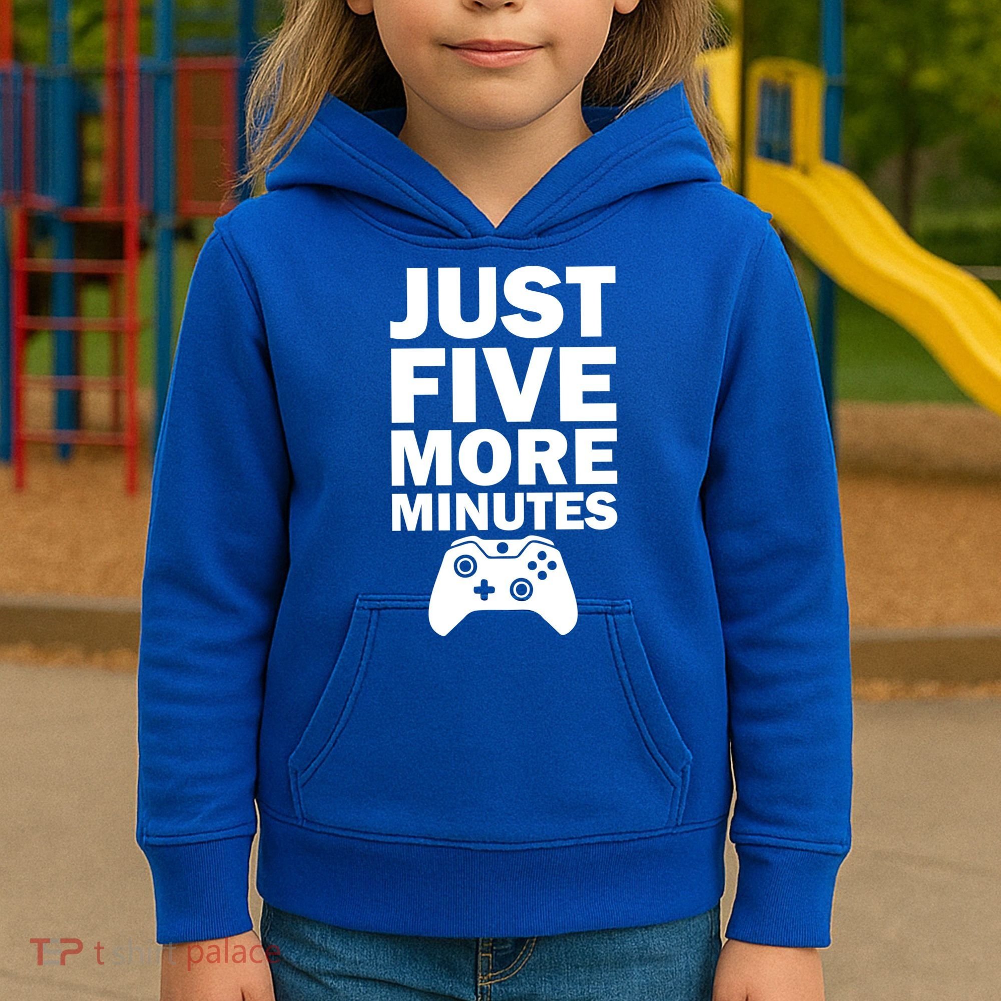 Just Five More Minutes Funny Video Game Kids Hoodie