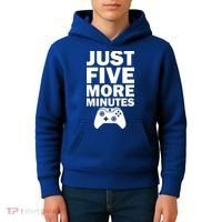 Just Five More Minutes Funny Video Game Kids Hoodie thumb 4