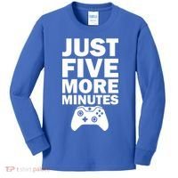 Just Five More Minutes Funny Video Game Kids Long Sleeve Shirt thumb 0