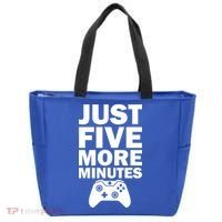 Just Five More Minutes Funny Video Game Tote Bag thumb 0