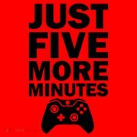Just Five More Minutes Funny Video Game Santa Hat thumb 1