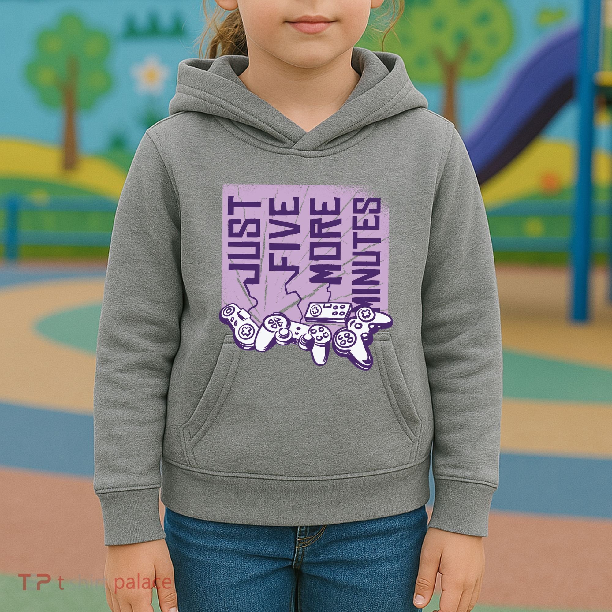 Just Five More Minutes Game Kids Hoodie