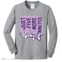 Just Five More Minutes Game Kids Long Sleeve Shirt thumb 0