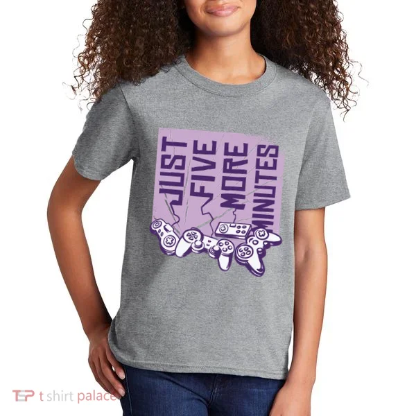 Just Five More Minutes Game Kids T-Shirt