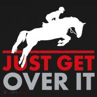 Just Get Over It Funny Horse Riding USA-Made Doggie Bandana thumb 2