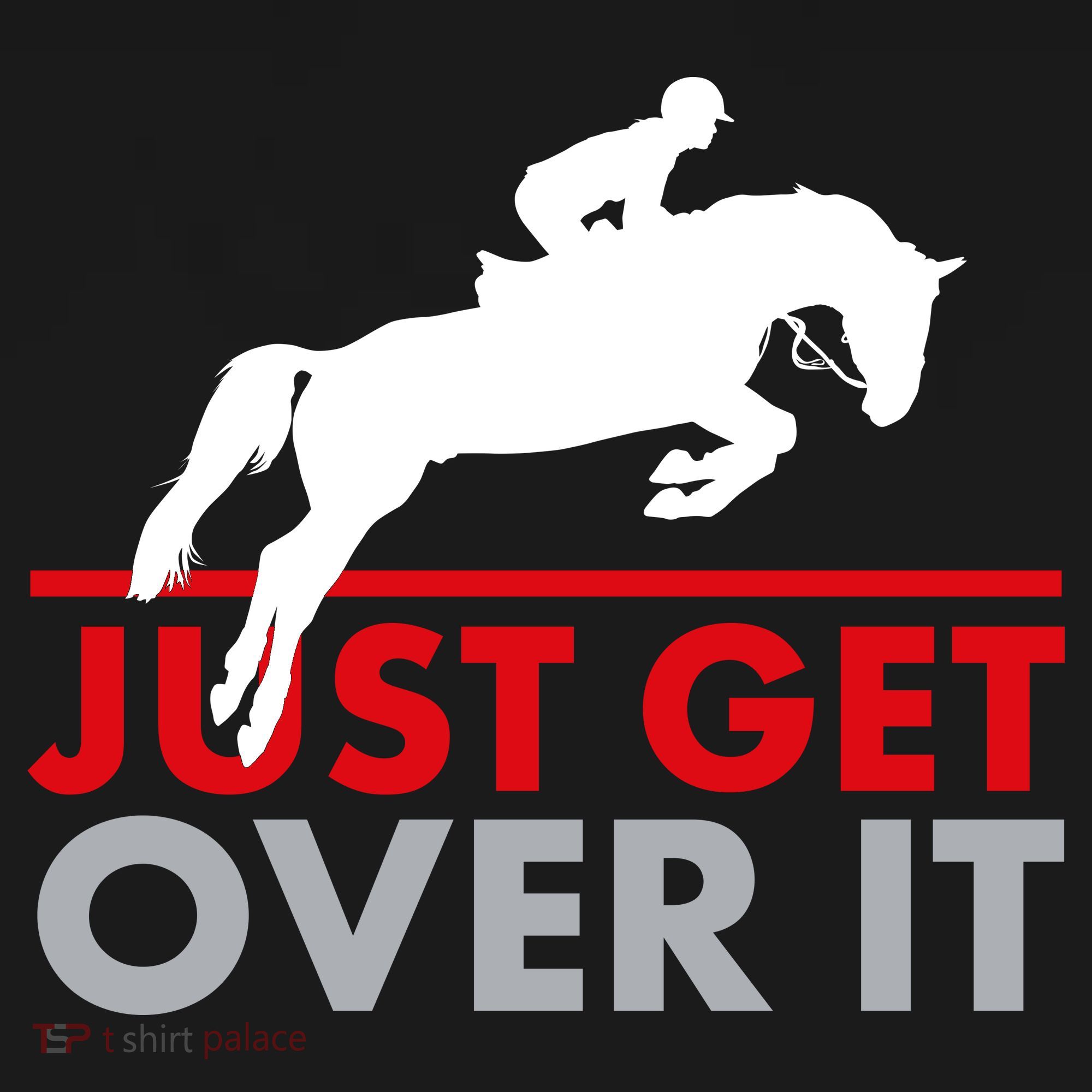 Just Get Over It Funny Horse Riding USA-Made Doggie Bandana