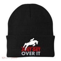 Just Get Over It Funny Horse Riding Beanie thumb 0
