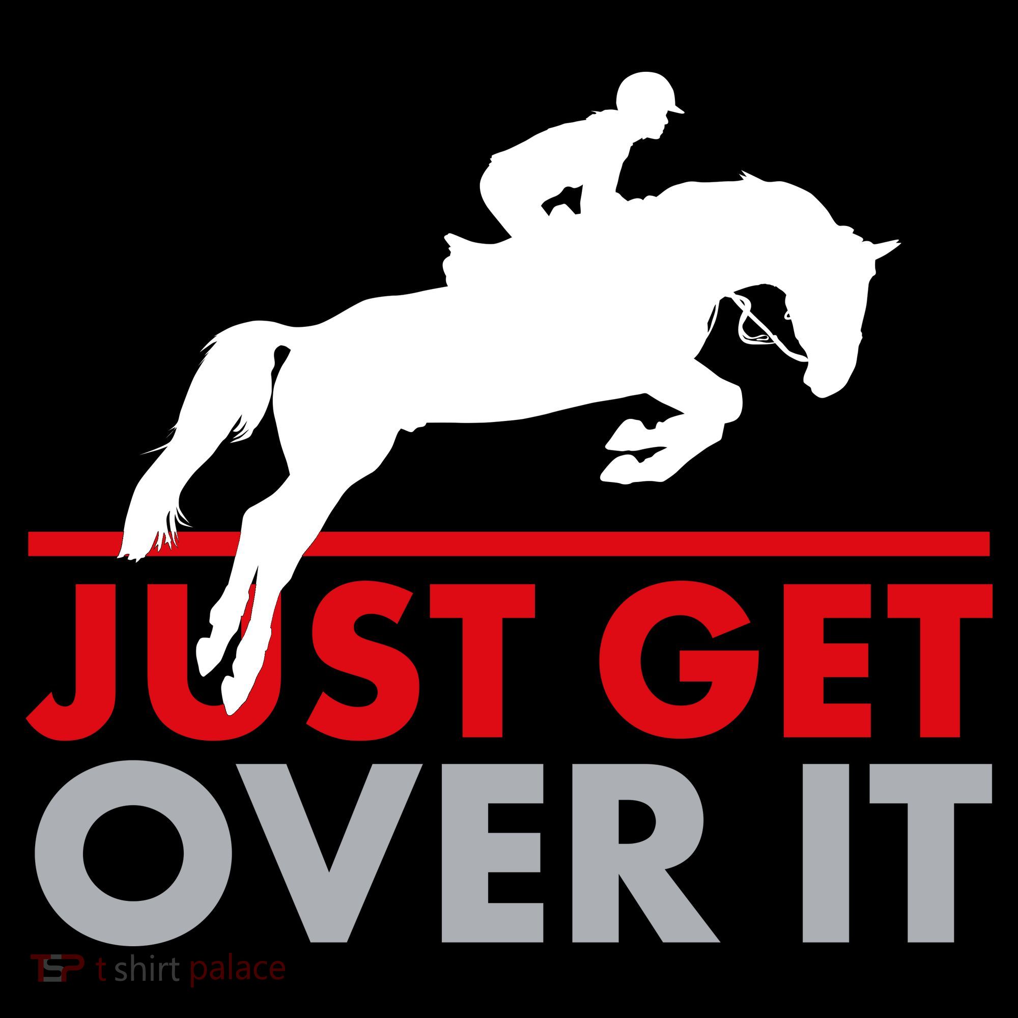 Just Get Over It Funny Horse Riding Women's Hoodie