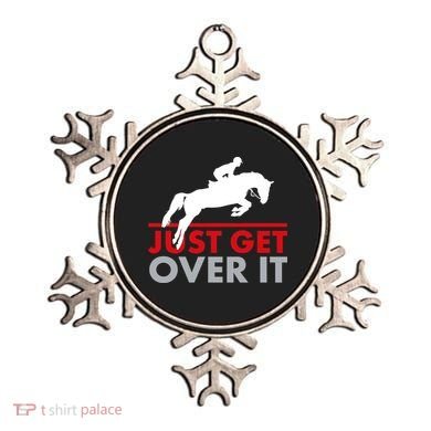 Just Get Over It Funny Horse Riding Ornament