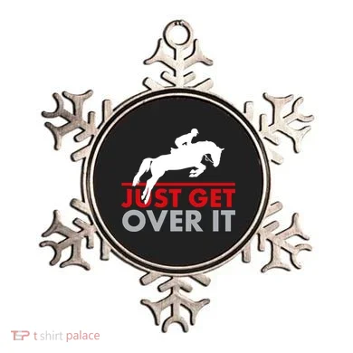 Just Get Over It Funny Horse Riding Ornament