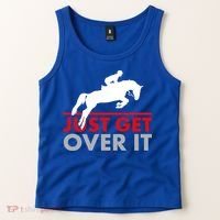 Just Get Over It Funny Horse Riding Tank Top thumb 2
